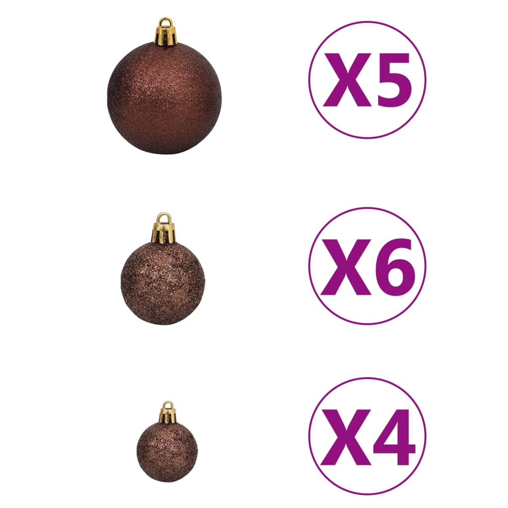 vidaXL Upside-down Artificial Pre-lit Christmas Tree with Ball Set Xmas Tree