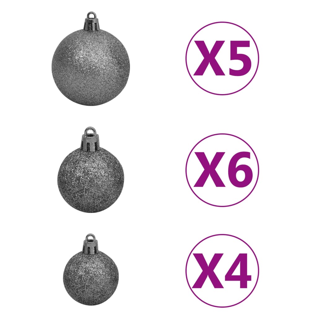 vidaXL Upside-down Artificial Pre-lit Christmas Tree with Ball Set Xmas Tree