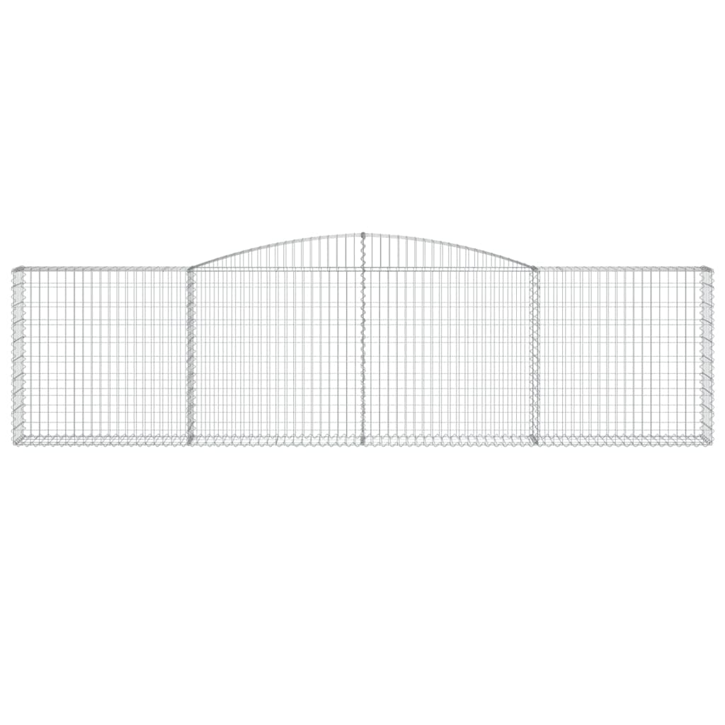 vidaXL Arched Gabion Baskets 8 pcs 157.5"x11.8"x39.4"/47.2" Galvanized Iron