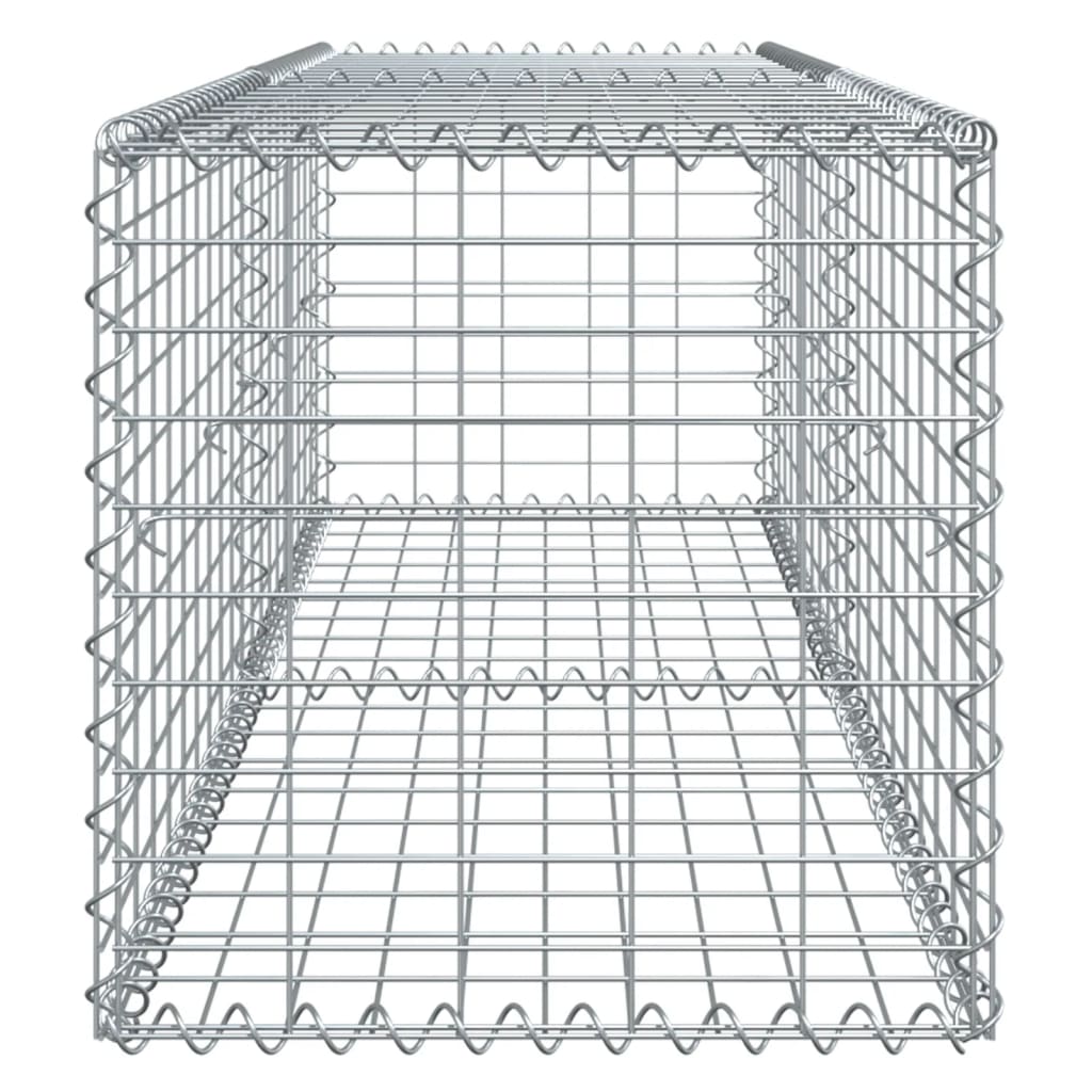 vidaXL Gabion Basket with Cover 39.4"x19.7"x39.4" Galvanized Iron
