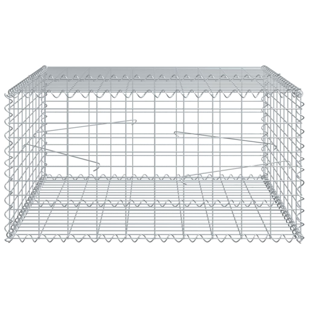 vidaXL Gabion Basket with Cover 39.4"x19.7"x39.4" Galvanized Iron
