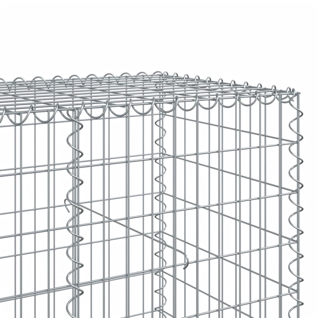 vidaXL Gabion Basket with Cover 39.4"x19.7"x39.4" Galvanized Iron