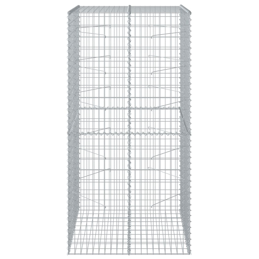 vidaXL Gabion Basket with Cover 39.4"x19.7"x39.4" Galvanized Iron